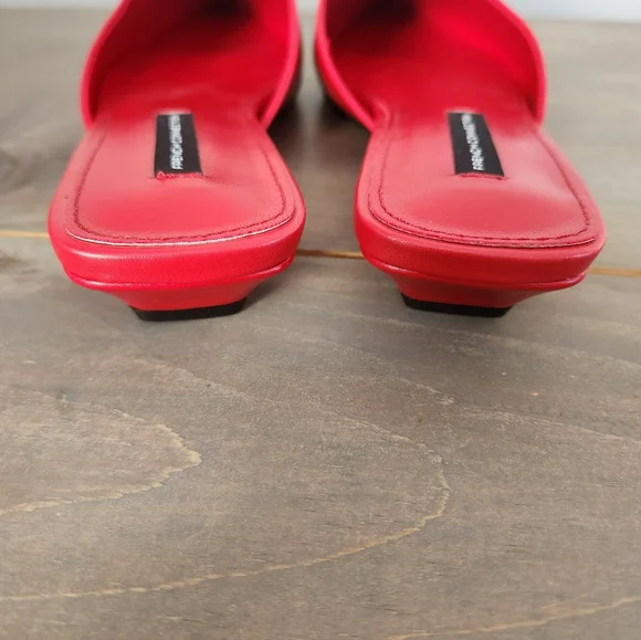 French Connection Red Heart Kitten Mule Heels - Size 8 - Picture 5 of 7